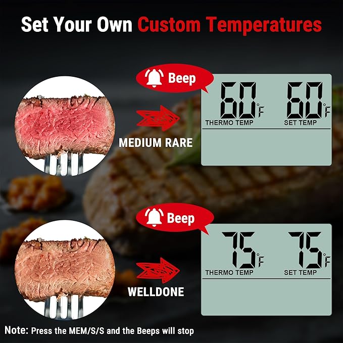 TempPro TP16 Large LCD Digital Cooking Food Meat Thermometer - Image 4