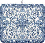 Chinoiserie Floral Dish Drying Mat by Kawani