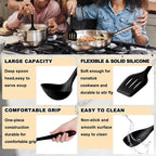 E-far 10 Pieces Silicone Cooking Utensils Set, Heat Resistant Kitchen Utensil - Image 4