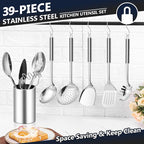 E-far Stainless Steel Kitchen Utensils Set, 39-Piece Cooking Utensils Set - Image 6