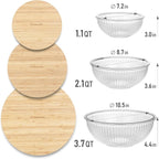 Stackable Space-Saving Nesting Set of 3 Glass Bowls - Image 2
