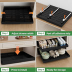 PAKETA 4 Pack Expandable Pull Out Cabinet Organizer, Upgrade 3 Slide Rails - Image 6