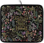 Absorbent Dish Drying Mat Colorful Flowers Microfiber Pad by Giwawa