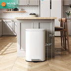 WLIVE 13 Gallon Stainless Steel Trash Can - Image 2