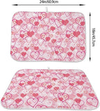 Valentines Day Dish Drying Mat 18 x 24 inch Pink Love Hearts Decorative Drying - Image 2
