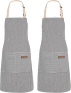 2Pack Adjustable Kitchen Apron for Women Men by ZAIORD