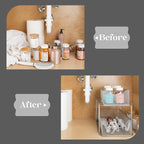 Sorbus 2 Sets of 2 Tier Metal Under Sink Organizer - Image 7