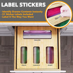SpaceAid Bag Storage Organizer for Kitchen Drawer, Bamboo Organizer, Compatible - Image 4