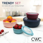 COOK WITH COLOR Prep Bowls with Lids- Wide and Deep Nesting Plastic Small - Image 2
