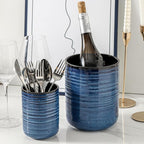 HASENSE Ceramic Utensil Holder Set of 2, Modern Farmhouse Kitchen Utensil Crocks - Image 7