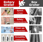 Rotary Cheese Grater with Handle, Round Mandoline Speed Kitchen Slicer - Image 5