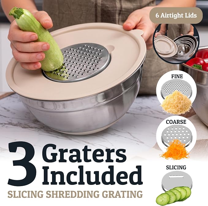 Priority Chef 6Pc Large Mixing Bowls - Image 4