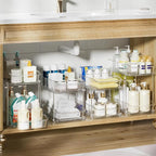 Delamu 2-Tier Under Sink Organizers and Storage, Pull Out Kitchen Pantry - Image 2