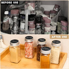 6Pcs Spice Jars with Label, 4oz Empty Square Seasoning Containers, Spice Jars - Image 2