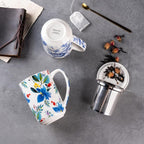 AmorArc Porcelain Tea Mug with Infuser and Lids, 18 Oz Coffee Cup Strainer with - Image 5
