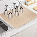 Dish Drying Mats for Kitchen Counter, 2 Pack Dish Drying Pads Dish Rack Mat - Image 2