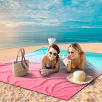 WIWIGO Beach Blanket Waterproof Sandproof Beach Mat 79" X 83"/10'x9'for 2-8 - Image 6