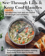Cook N Home Pots and Pans Nonstick Cookware Set 12-Piece, Kitchen Cooking Set - Image 5