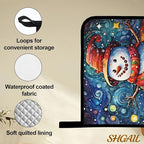 Winter Snowman Oven Mitts & Potholder Set of 4 - Image 4