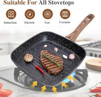 3 Pcs Pots and Pans Set, Nonstick & Non-Toxic Healthy Pots and Pans - Image 4