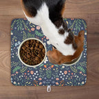 Floral Dish Drying Mat for Kitchen Counter Rustic Flower Leaves Print - Image 9