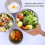 Umite Chef Mixing Bowls with Airtight Lids，6 piece Stainless Steel Metal - Image 7