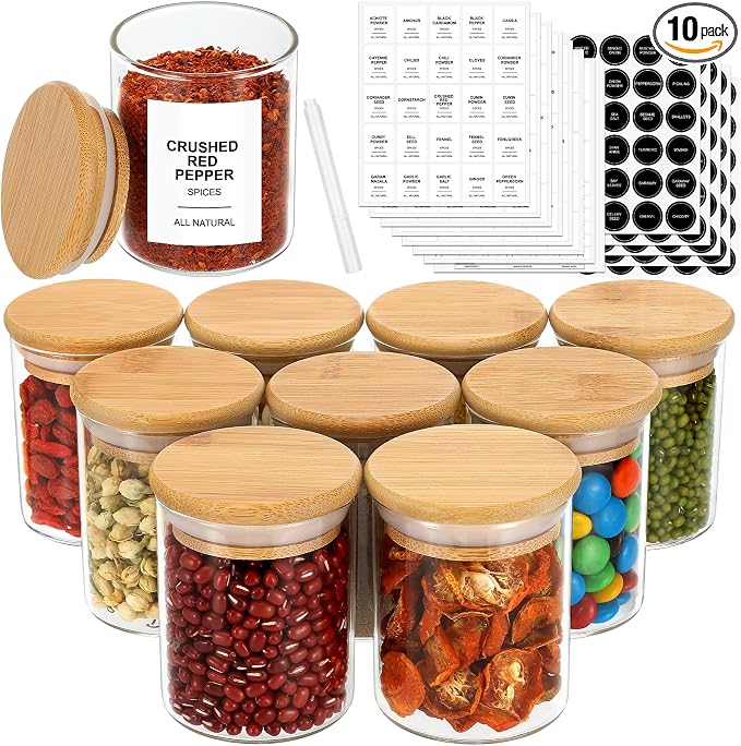 EgticHome 4OZ Glass Spice Jars by abc
