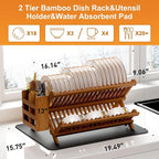 Greenual Teak Dish Drying Rack - Image 2