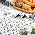 Patelai Serving Utensils Set Include Stainless Steel Large Spoons Slotted - Image 5