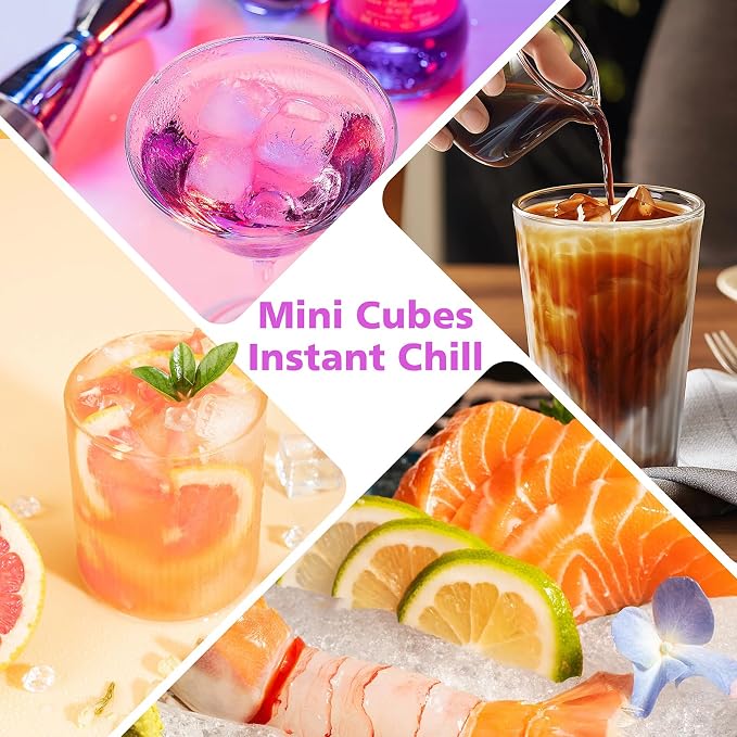 Silicone Ice Cube Tray, 160 Mini Crushed Ice Cube Molds Easy Release Small Ice - Image 8