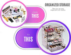 Sorbus Acrylic Makeup Organizer Set, 6-Drawer Vanity & Countertop Cosmetic - Image 4