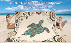 WIWIGO Beach Blanket Waterproof Sandproof Beach Mat 79" X 83"/10'x9'for 2-8 - Image 6