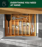 ROYAL CRAFT WOOD Luxury Bamboo Kitchen Drawer Organizer - Image 9