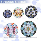 5-Size Reusable Beeswax Bowl Covers - Image 2