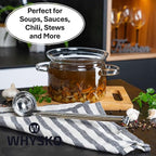 Whysko Soup Ladles Stainless Steel, Rustproof Heat-Resistant Materials - Image 3