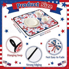 Breling Patriotic Dish Drying Mat 4th of July Kitchen Drying Mat 16 x 18 Inch - Image 3