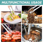 meekoo 6 Pcs 11 Inches Stainless Steel Korean BBQ Grill Tongs Japanese Barbecue - Image 7