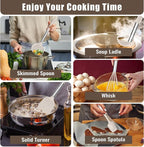E-far 14 Pieces Silicone Cooking Utensils Set, Kitchen Utensils Set - Image 5