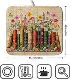 Colorful Books Kitchen Drying Mat - Image 2