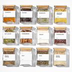Glass Spice Jars with Bamboo Lid, 4oz Square Spice Containers by Unknown