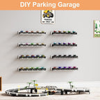 upsimples 14 Pack Acrylic Shelves Wall Organizer and Storage, Toy Cars - Image 2