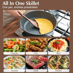 SENSARTE Nonstick Deep Frying Pan Skillet, 12-inch Saute Pan - Image 4