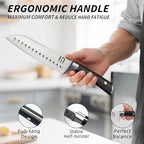 KnifeSaga Knife Set with Block, Japanese 15 PCS Ultra Sharp Ktichen Knives Set - Image 3