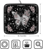 Skeleton Butterfly Dish Drying Mat Black Skull Absorbent Dish Drainer - Image 2