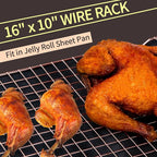 BRIOUT Cooling Rack for Baking, 16x10 Inches Baking Rack, Thick Wire Cookie - Image 3