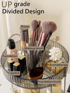 Asayuee 360 Rotating Makeup Organizer, 2 Tier Large Capacity Make Up Organizers - Image 2