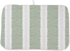 Boho Sage Green Dish Drying Mat 18 x 24 inch Modern Geometry Polka Dot Striped by AEIOAE