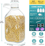 Ritayedet 3 Pack 64 Oz Heavy Duty Glass Milk Bottle - Image 2