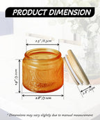 4 oz Amber Mini Glass Jars - Image 2