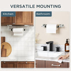 FORIOUS Paper Towel Holder Under Cabinet, One Hand Operable - Image 9